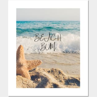 Beach bum - top starfish in the ocean Posters and Art